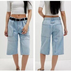 We The Free Havasu Slouchy Cropped Jeans Denim Shorts Size 27 NEW NWT